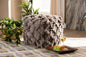 Baxton Studio Asuka Moroccan Inspired Taupe Handwoven Cotton Fringe Pouf Ottoman