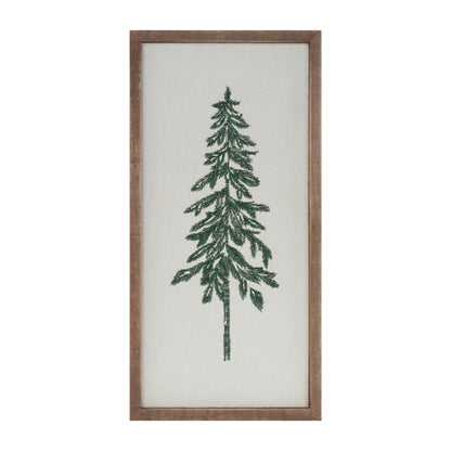 Embroidered Pine Tree Wall Art (Set of 2)