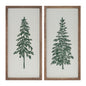 Embroidered Pine Tree Wall Art (Set of 2)