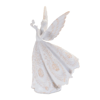 Ornate Glittered Angel with Gold Accents (Set of 2)