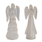 White Glazed Angel Figurines (Set of 2)