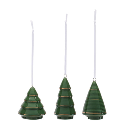 Ceramic Tree Ornament Set of 6