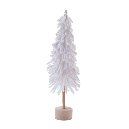 Flocked Pine Tree Tabletop DŽcor (Set of 3)