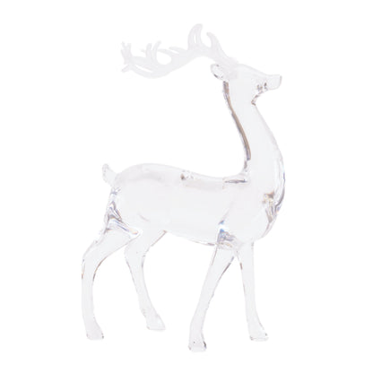 Clear Acrylic Deer Figurines (Set of 2)