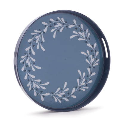 Winter Botanical Wreath Tray 13.5"D