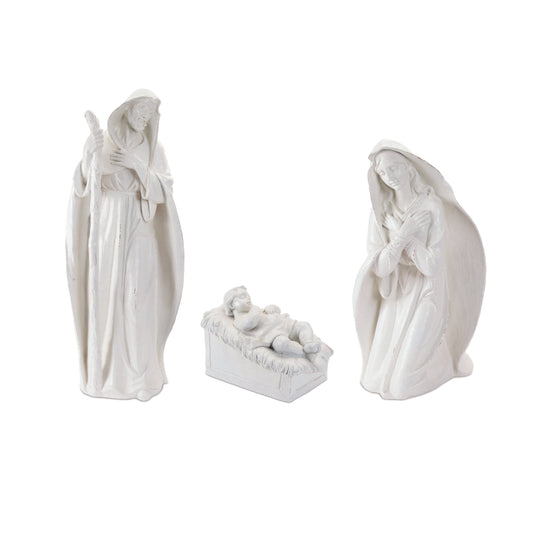 Glittered Holy Family Figurines (Set of 3)