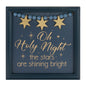 O Holy Night Star Quote Plaque 7.75"SQ