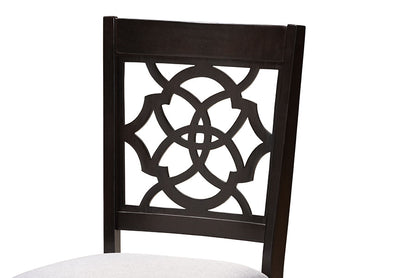 Baxton Studio Alma Modern and Contemporary Grey Fabric Upholstered and Dark Brown Finished Wood 5-Piece Dining Set