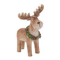 Woodland Reindeer Figurines with Wreath (Set of 2)