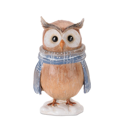 Winter Owl and Bird Figurines (Set of 6)