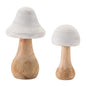 Rustic Wooden Mushroom DŽcor (Set of 2)