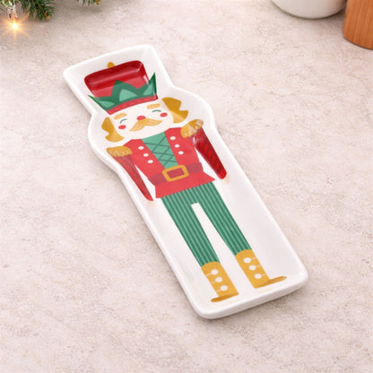 Ceramic Nutcracker Holiday Trinket Dish (Set of 4)