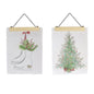 Christmas Tree & Ice Skate Holiday Banner (Set of 2)