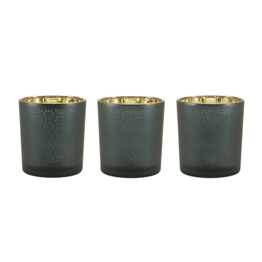 Geometric Patterned Votive Holder (Set of 3)