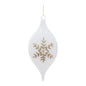 Glass Ornament with Snowflake Set of 6