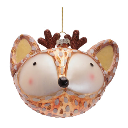 Woodland Animal Glass Ornament (Set of 12)