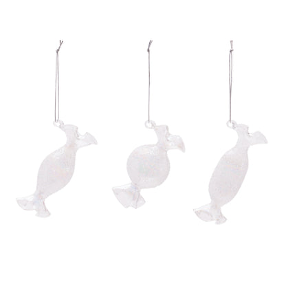 Glass Candy Ornament Set of 24