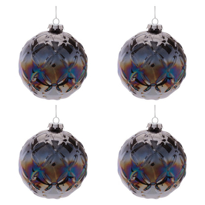 Glass Ball Ornament Set of 4 Ð 5"