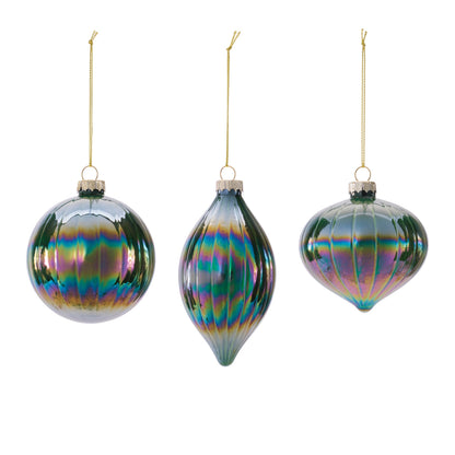 Glass Ornament Set of 12 Ð 3", 3.5", 4"