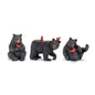 Black Bear with Cardinal Birds (Set of 3)