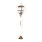 Distressed Metal Lantern Post with Glass Insert 36"H