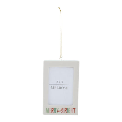 Merry & Bright Photo Frame Ornament Set of 6 Ð 3"L x 4.25"H