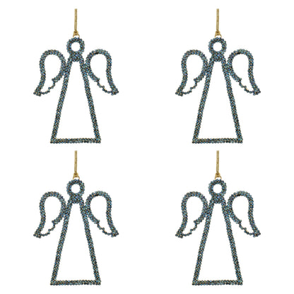 Angel Ornament Set of 4 Ð 5.25"H Iron & Acrylic