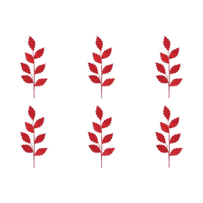 Stripe Stitched Leaf Spray (Set of 6)