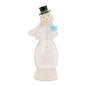 LED Snowman Snow Globe 13"H