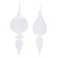 Frosted Textured Glass Finial Ornament (Set of 4)