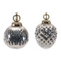 Glass Ornament Set of 2 Ð 3"D, 3.5"H