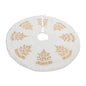 Metallic Leaf Christmas Tree Skirt 48"D