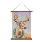 Woodland Deer Christmas Hanging Banner 14"H