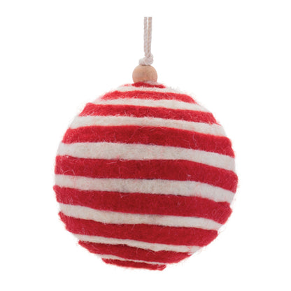 Glitter Ball Ornaments (Set of 8) Ð 3" & 4" Plastic/Polyester Christmas Decorations