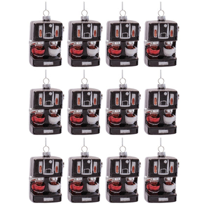 Espresso Machine Glass Ornament (Set of 12)