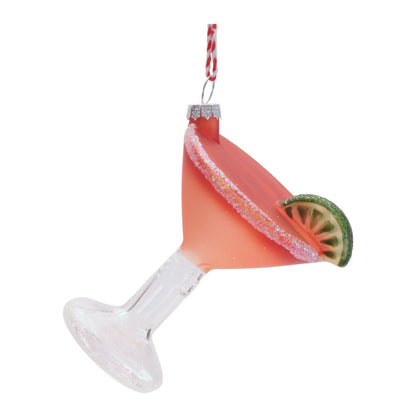 Glass Strawberry Margarita Ornaments (Set of 6)