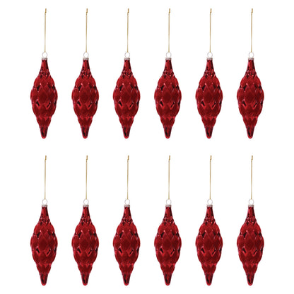 Glass Drop Ornaments (Set of 12)