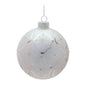 Glass Ball Ornaments with Snowflake (Set of 6)
