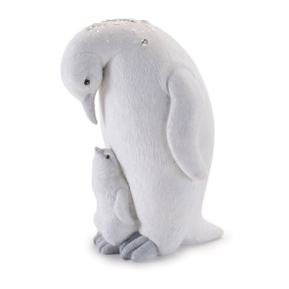 Penguin and Chick Figurines in White Finish (Set of 4)