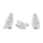 Mini White Penguin Figurines with Glitter Wings (Set of 6)
