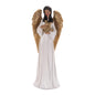 Angel Figurine with Harp and Gold Wings
