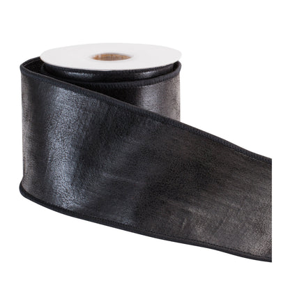 Leather Wired Ribbon 4" x 5 Yds.