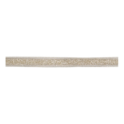 Gold Beaded Glitter Wired Ribbon 1.5" x 5 Yds.