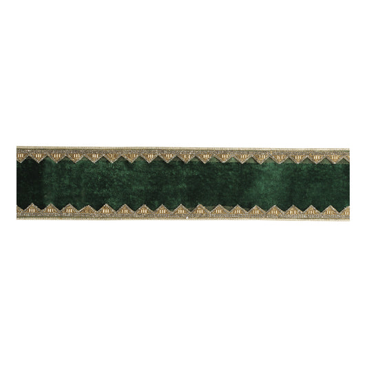 Velvet Ribbon with Embellished Trim 4" x 5 Yds.