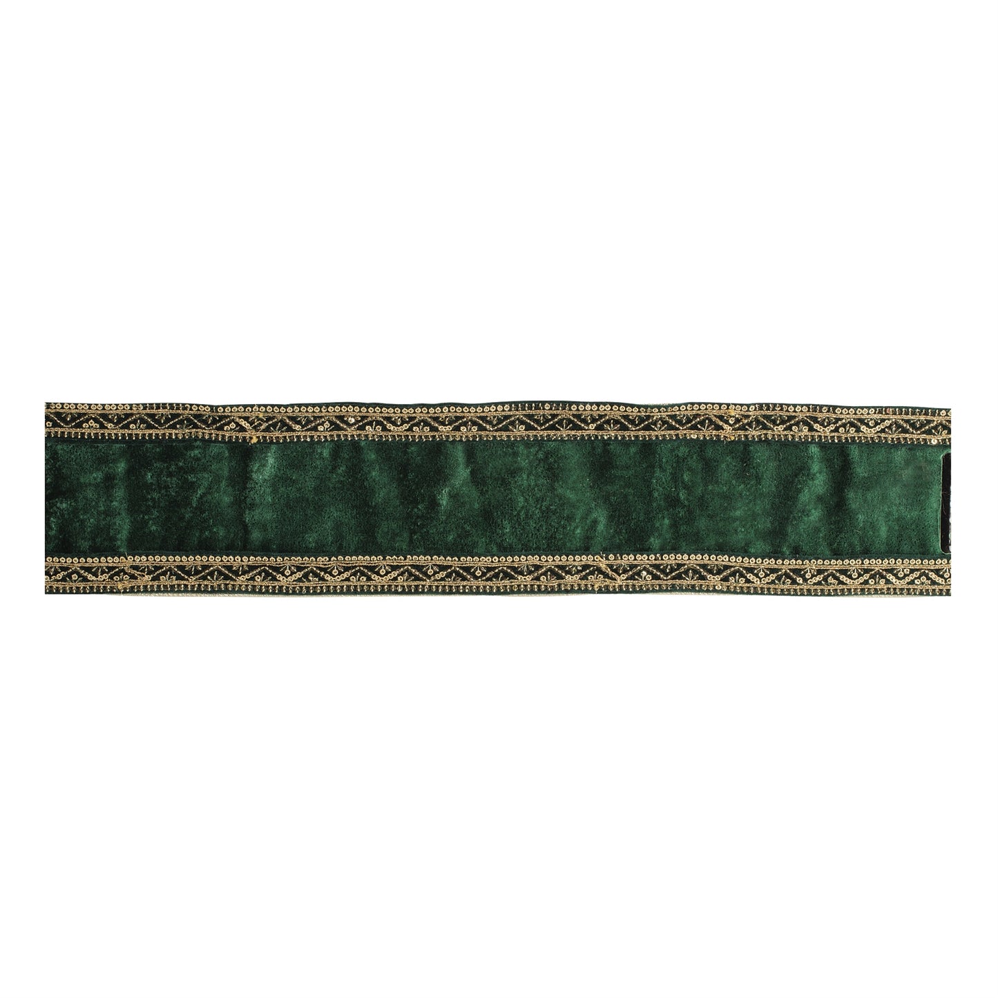 Velvet Ribbon with Ornate Metallic Trim 4" x 5 Yds.