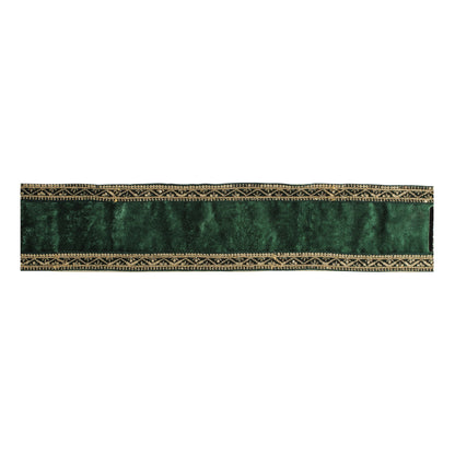 Velvet Ribbon with Ornate Metallic Trim 4" x 5 Yds.