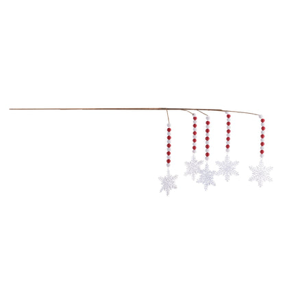 Beaded Snowflake Drop Spray (Set of 2)