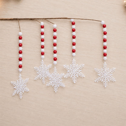 Beaded Snowflake Drop Spray (Set of 2)