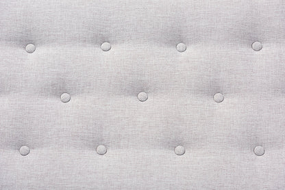 Baxton Studio Arne Mid-Century Modern Greyish Beige Fabric Upholstered Walnut Finished Bench