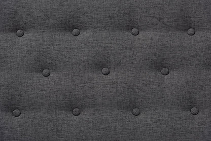 Baxton Studio Arne Mid-Century Modern Dark Grey Fabric Upholstered Walnut Finished Bench